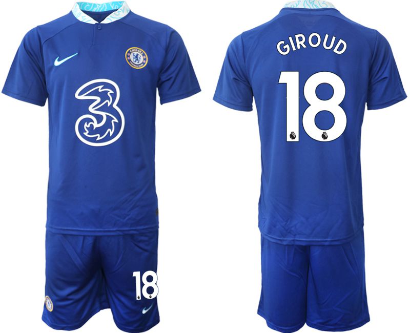 Men 2022-2023 Club Chelsea FC home blue #18 Soccer Jersey